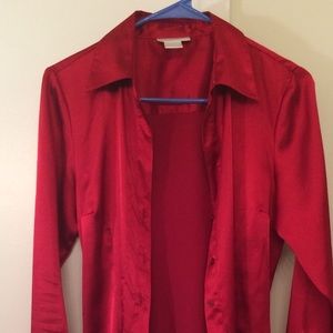 Worthington red blouse